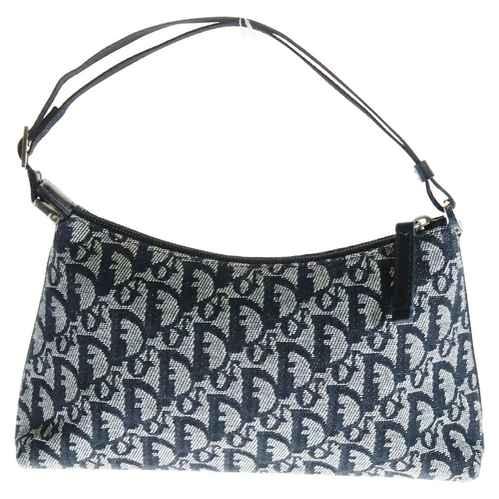 Christian Dior Trotter Canvas Handbag Navy Blue